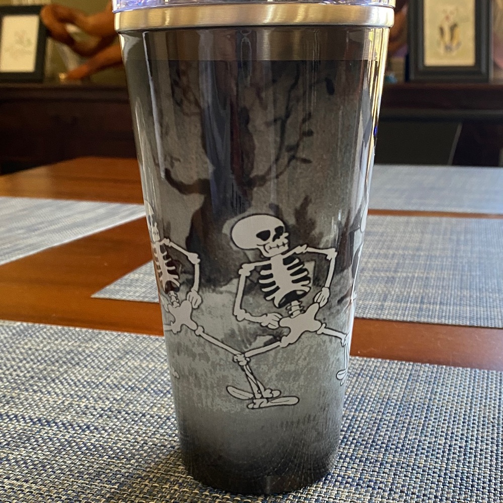 NEW Disneyland Halloween Symphony Skeleton Dance Magic Key stainless tumbler.